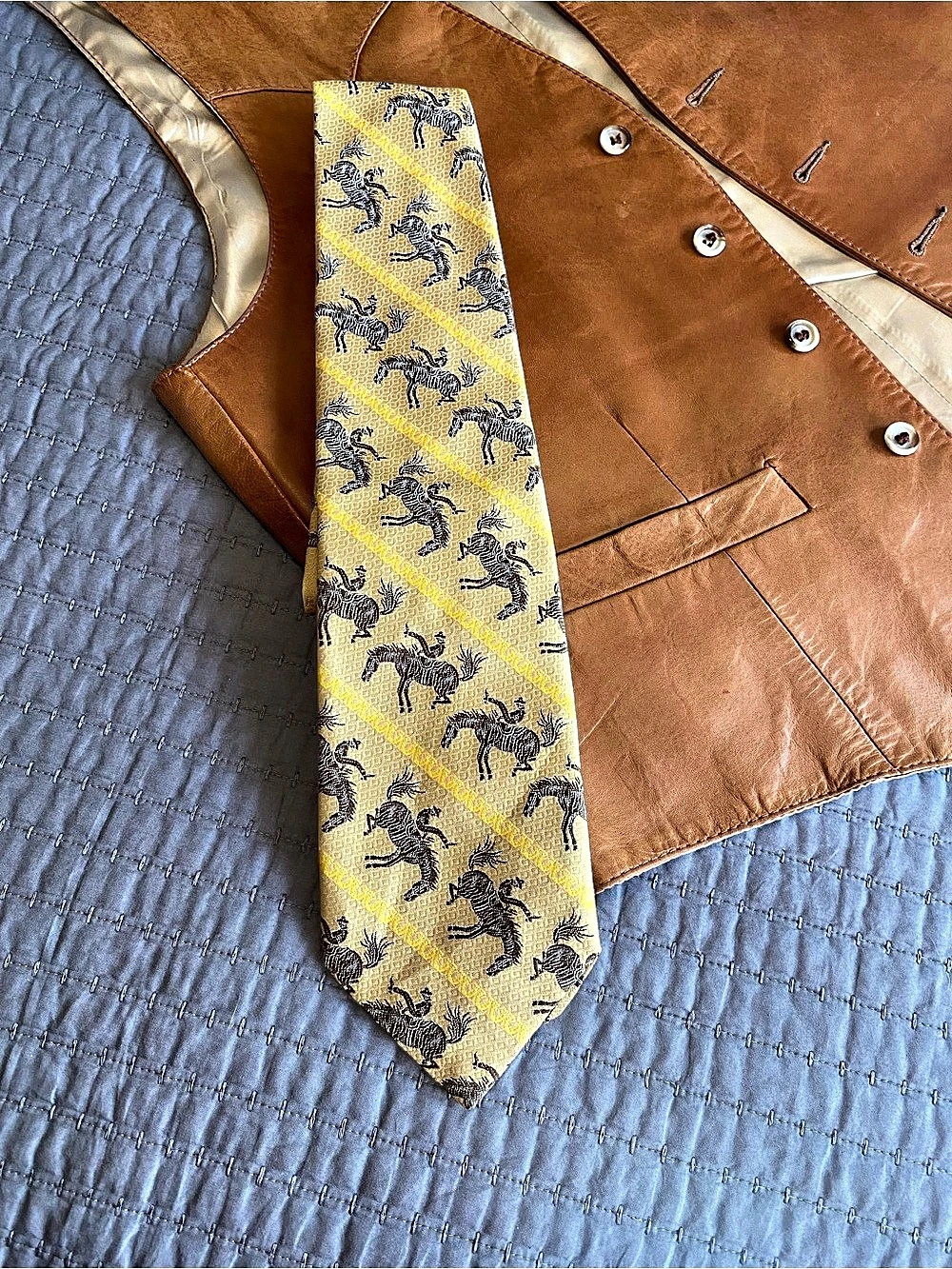 Unbranded Novelty Theme Men’s Western Print Necktie